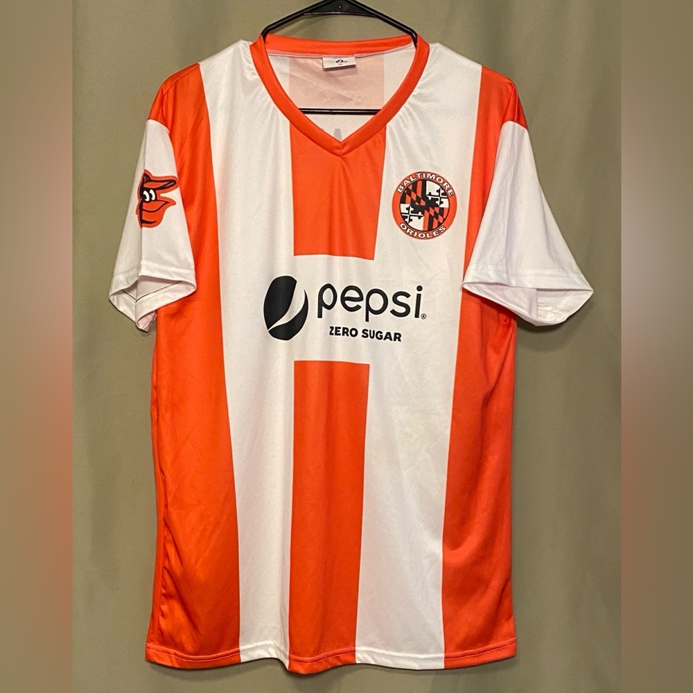 Baltimore Orioles Jersey Mens XL -2022 Birdland FC Soccer Pepsi Shirt #23 XL
